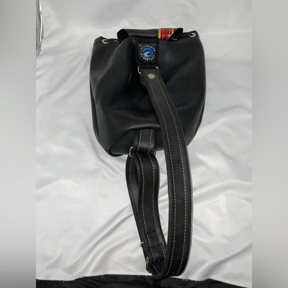 RARE LITTLEARTH 1990S RECYCLED TRUCK TIRE V8 DECAL BACKPACK PURSE BAG - Picture 10 of 16